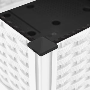 Κήπος Γλαστράκι με Ροδάκια Λευκό 160 x 40 x 33 cm PP - Pakobazaar
