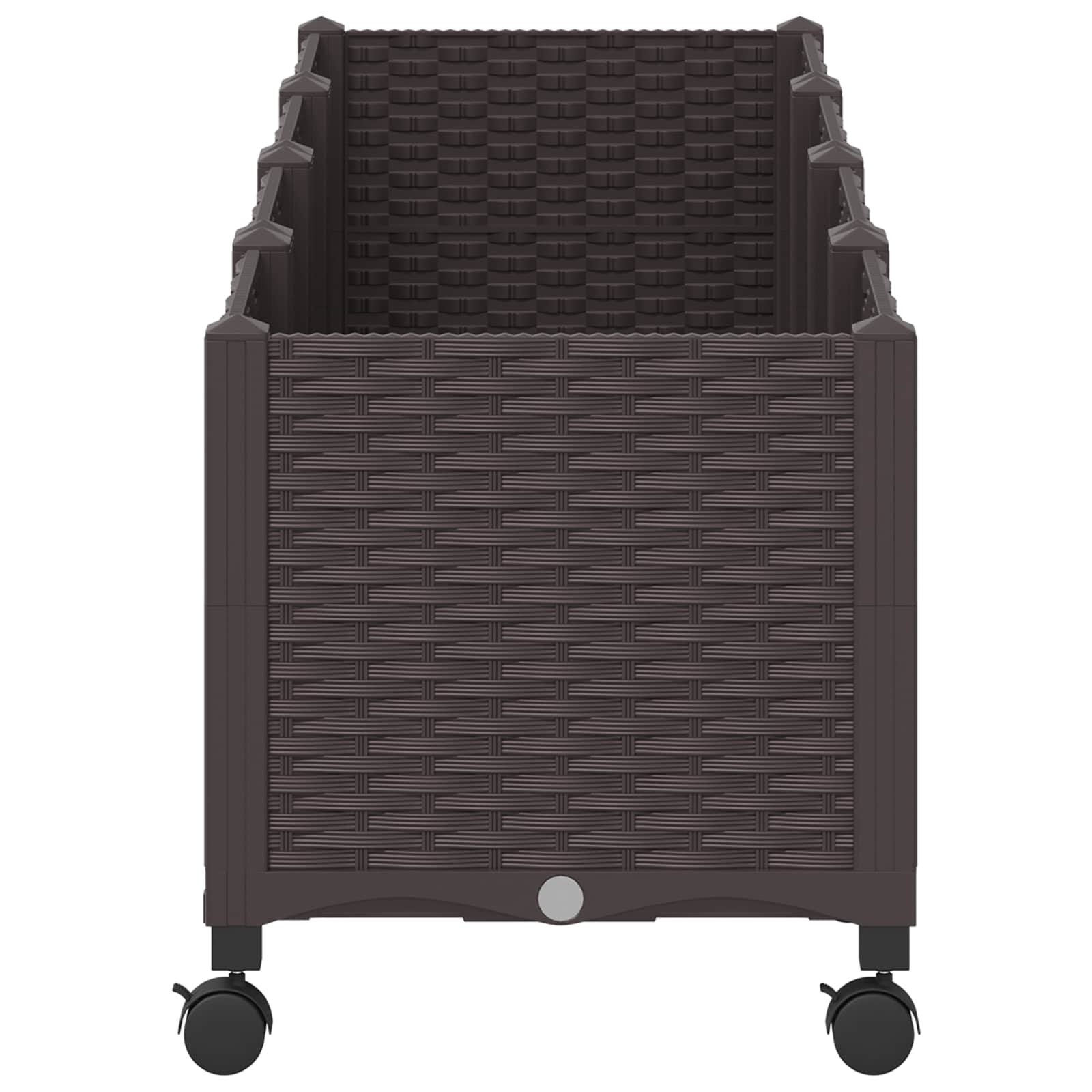 Κήπος Γλαστράκι με Ροδάκια Καφέ 160 x 40 x 44 εκ PP - Pakobazaar