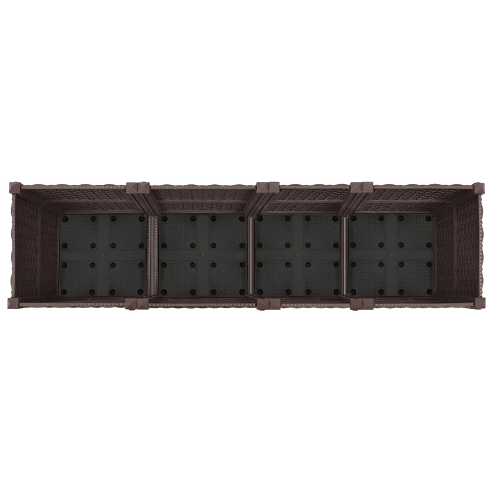 Κήπος Γλαστράκι με Ροδάκια Καφέ 160 x 40 x 44 εκ PP - Pakobazaar