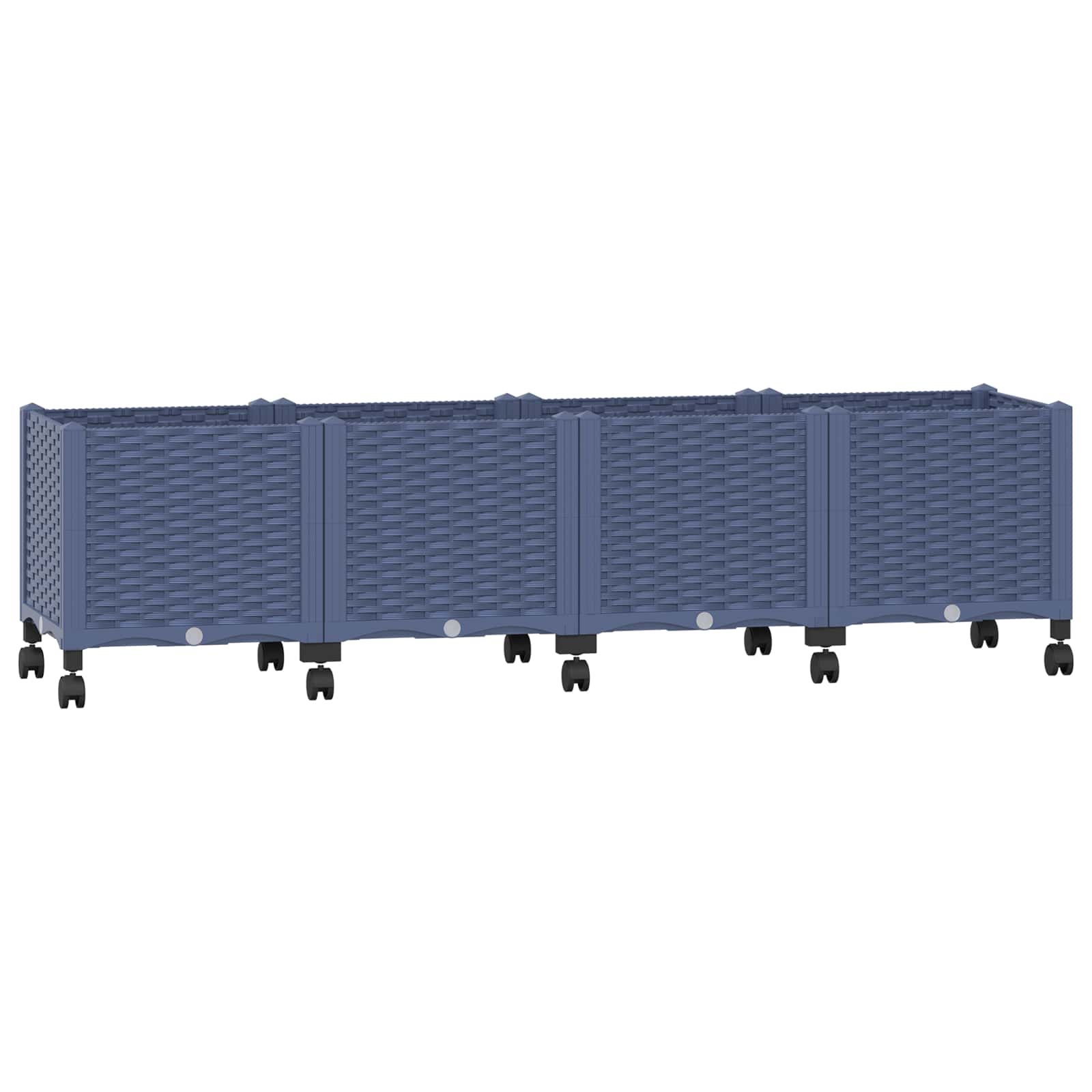 Κήπος Γλαστράκι με Ροδάκια Μπλε Γκρι 160 x 40 x 48 cm PP - Pakobazaar