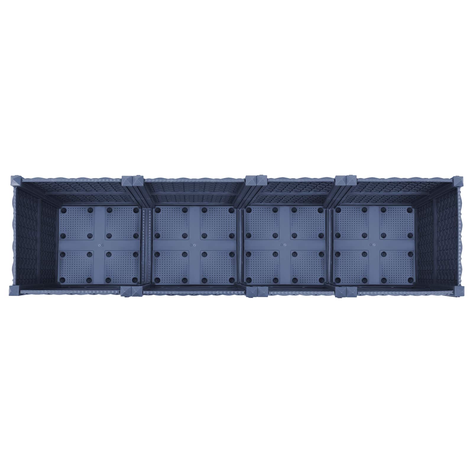 Κήπος Γλαστράκι με Ροδάκια Μπλε Γκρι 160 x 40 x 48 cm PP - Pakobazaar