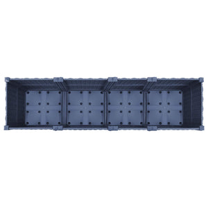 Κήπος Γλαστράκι με Ροδάκια Μπλε Γκρι 160 x 40 x 48 cm PP - Pakobazaar