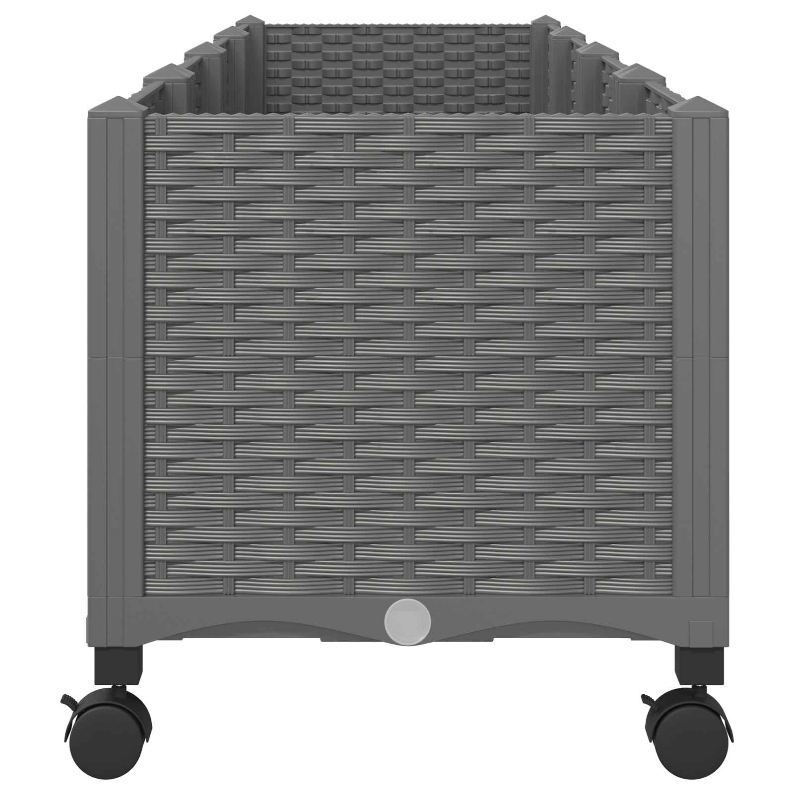 Κήπος Γλαστράκι με Ροδάκια Ανοιχτό γκρι 160 x 40 x 48 cm PP - Pakobazaar