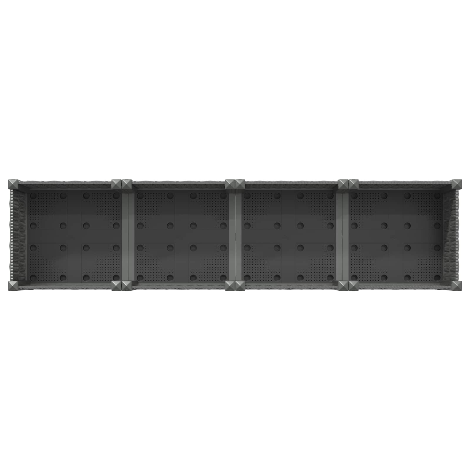 Κήπος Γλαστράκι με Ροδάκια Ανοιχτό γκρι 160 x 40 x 48 cm PP - Pakobazaar