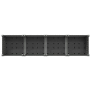 Κήπος Γλαστράκι με Ροδάκια Ανοιχτό γκρι 160 x 40 x 48 cm PP - Pakobazaar