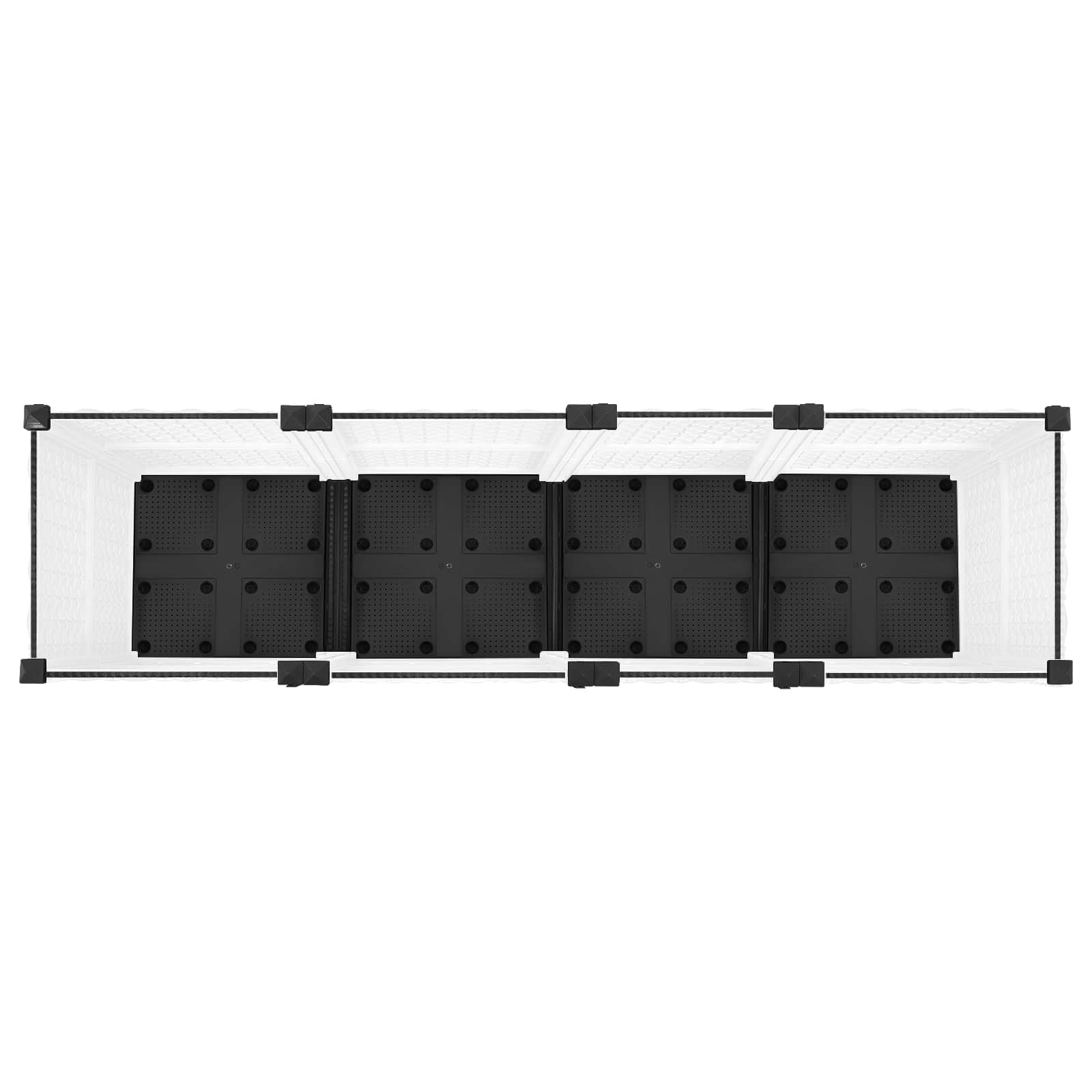 Κήπος Γλαστράκι με Ροδάκια Λευκό 160 x 40 x 48 cm PP - Pakobazaar