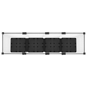 Κήπος Γλαστράκι με Ροδάκια Λευκό 160 x 40 x 48 cm PP - Pakobazaar