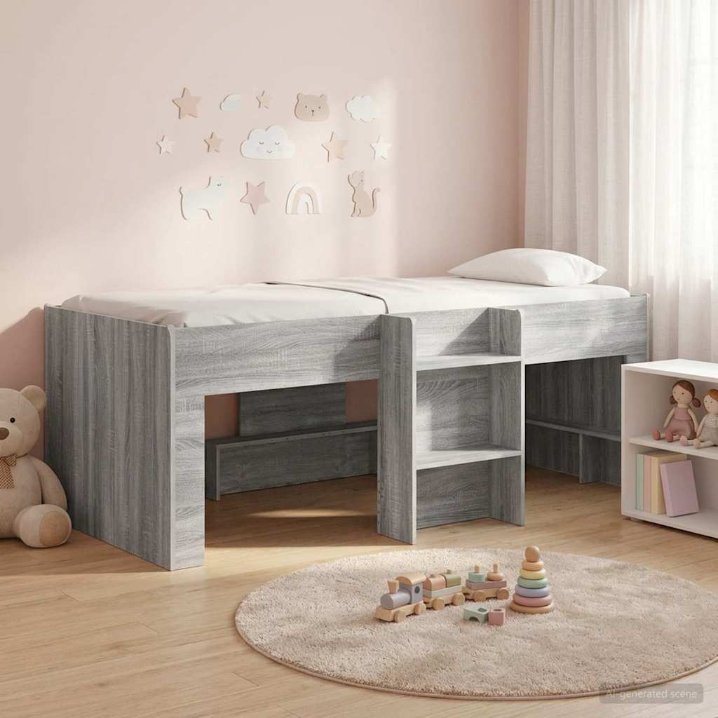 Κρεβάτι Υψηλού Στυλ για Παιδιά 2 pcs Γκρι Sonoma 98.5 x 200 εκ - Pakobazaar