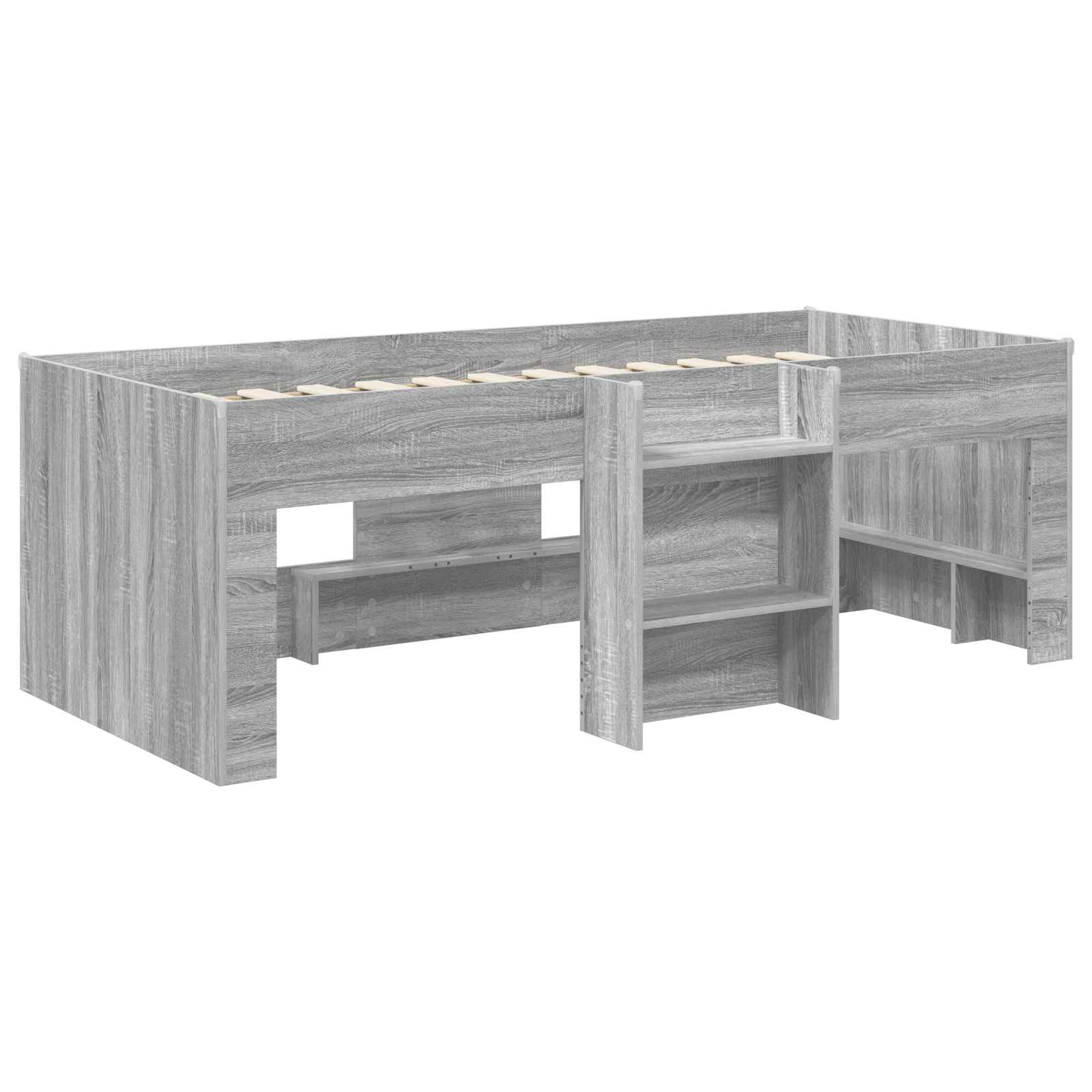 Κρεβάτι Υψηλού Στυλ για Παιδιά 2 pcs Γκρι Sonoma 98.5 x 200 εκ - Pakobazaar