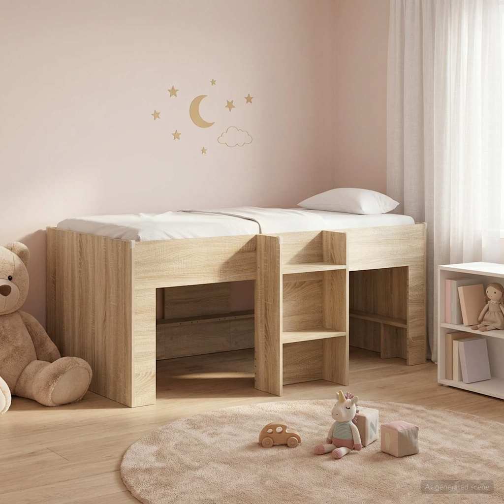 Κρεβάτι Υψηλού Στυλ για Παιδιά 2 pcs Sonoma Επεξεργασμένο Ξύλο - Pakobazaar
