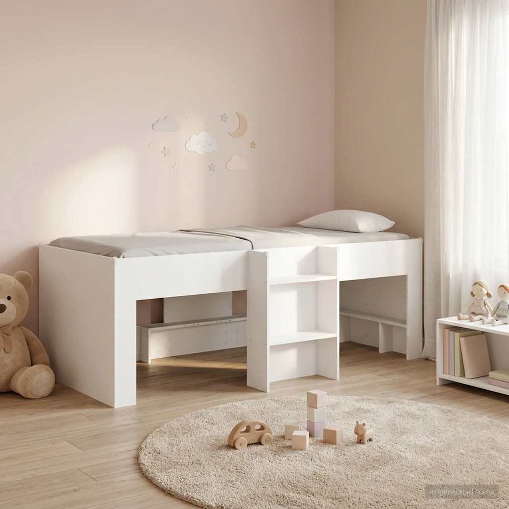 Κρεβάτι Υψηλού Στυλ για Παιδιά 2 pcs Λευκό 90 x 190 cm - Pakobazaar