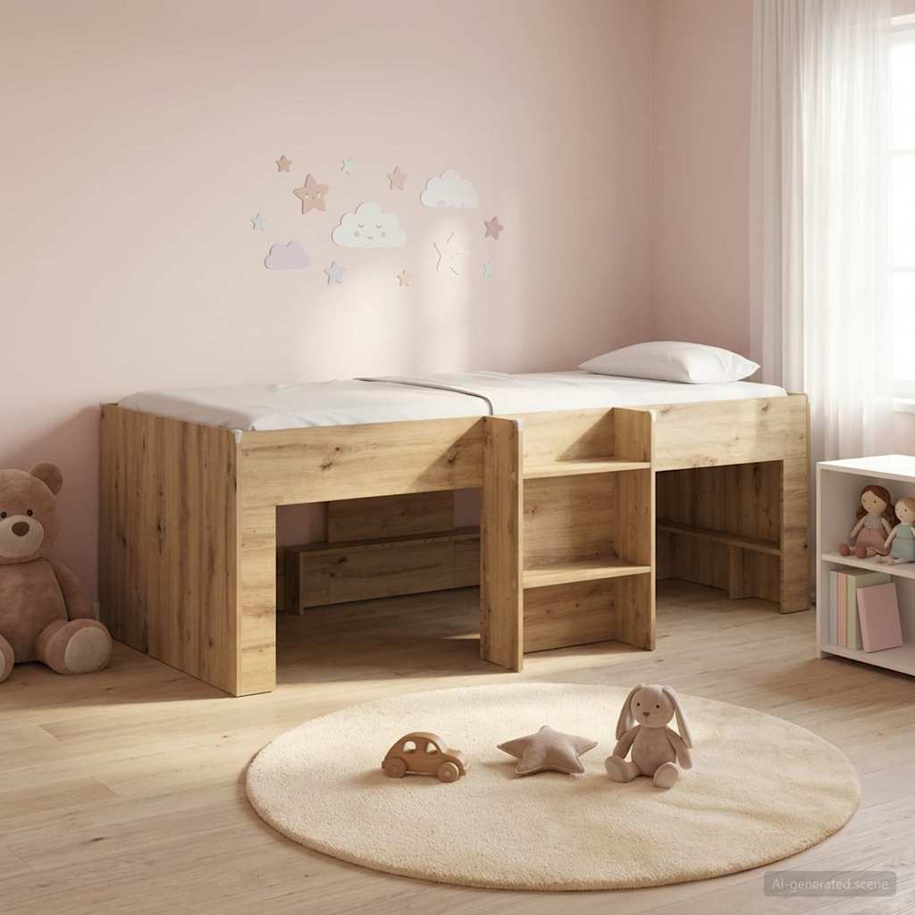 Κρεβάτι Υψηλού Στυλ για Παιδιά 2 pcs Artisan Δρυς 90 x 190 cm - Pakobazaar