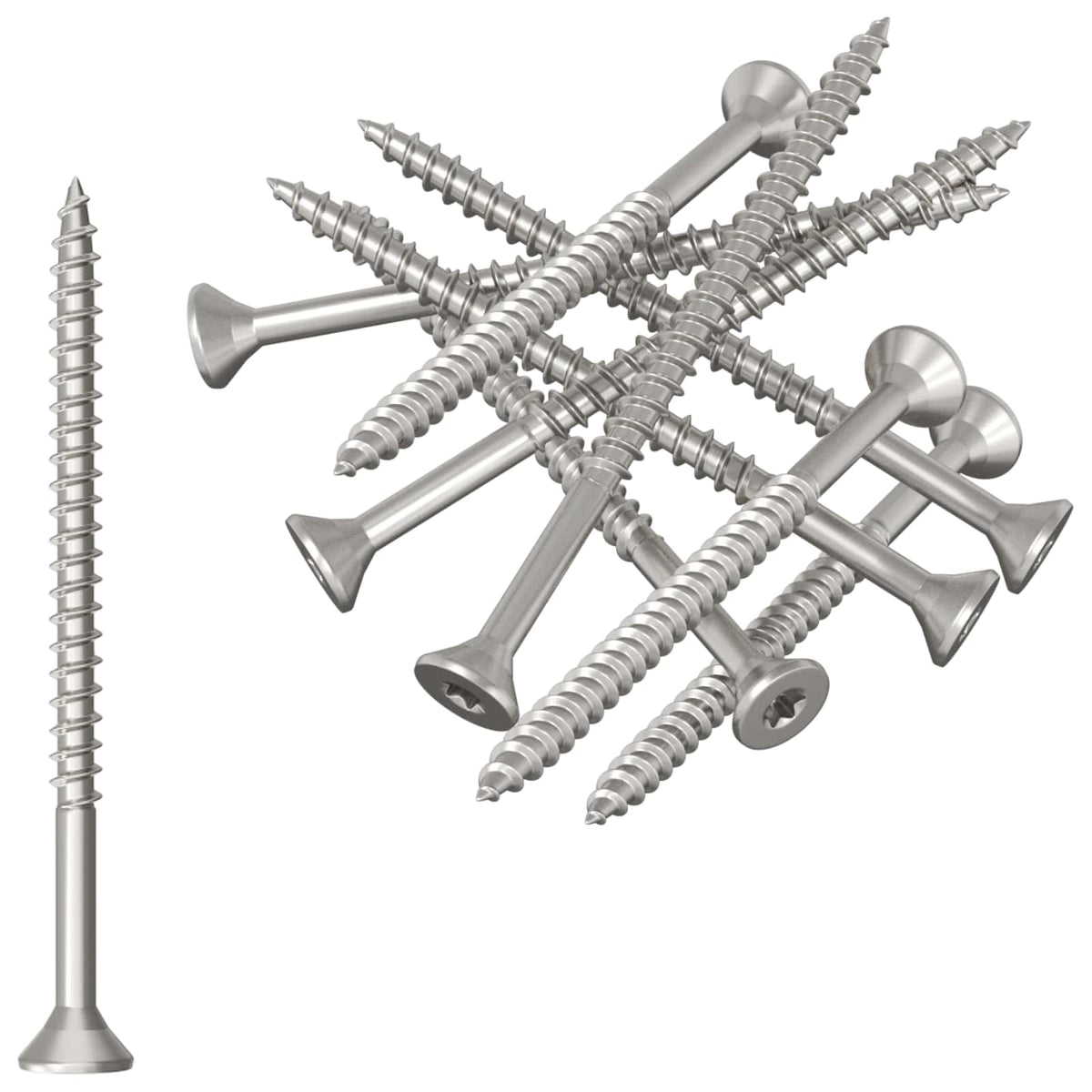 Βίδες 100 pcs Ασημί Ø 2,88 x 45 mm Ανοξείδωτος χάλυβας A2