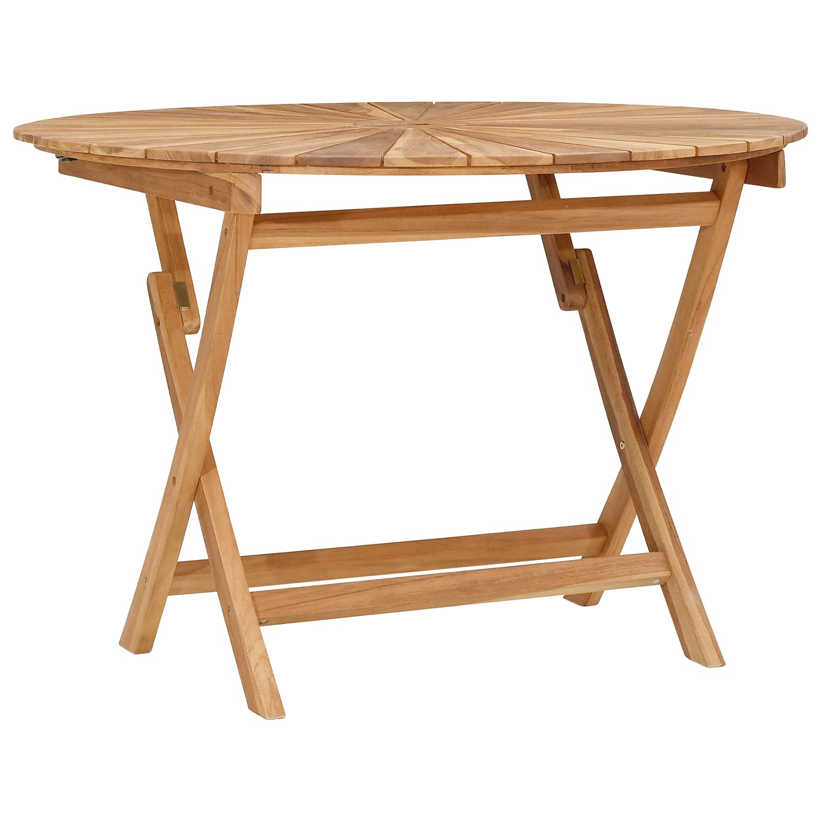 Αναδιπλούμενο Τραπέζι Κήπου Φυσικό Ø 110 x 75 cm - Pakobazaar