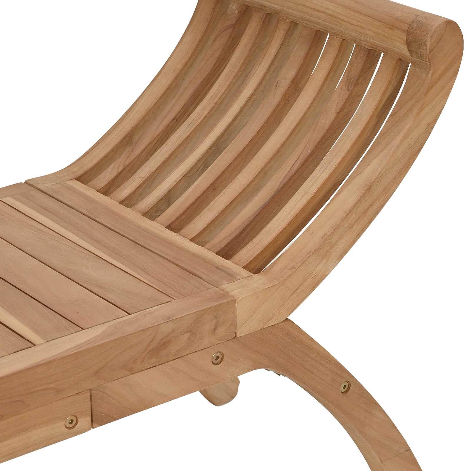 Παγκάκι κήπου 2 -Seater 126 cm Στερεό Ξύλο Τίκ Φυσικό - Pakobazaar