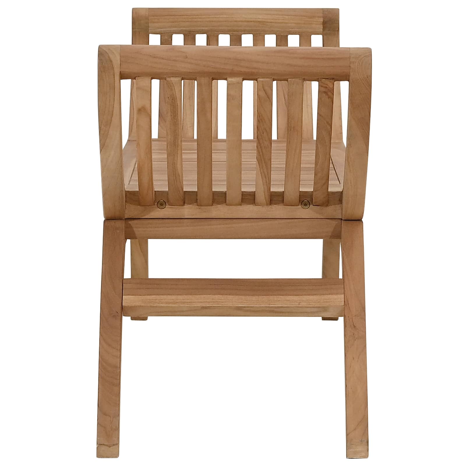 Παγκάκι κήπου 2 -Seater 126 cm Στερεό Ξύλο Τίκ Φυσικό - Pakobazaar