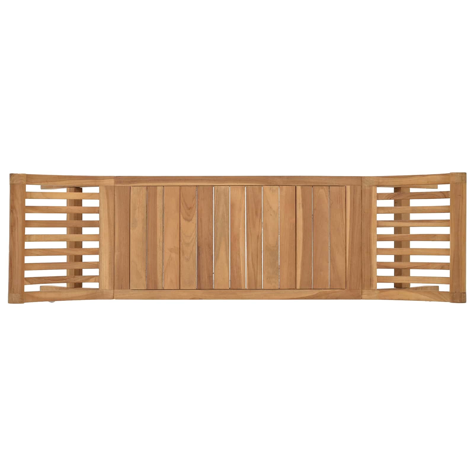 Παγκάκι κήπου 2 -Seater 126 cm Στερεό Ξύλο Τίκ Φυσικό - Pakobazaar