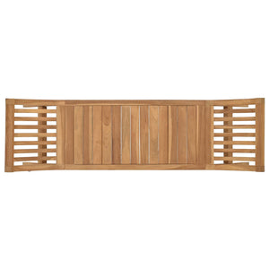Παγκάκι κήπου 2 -Seater 126 cm Στερεό Ξύλο Τίκ Φυσικό - Pakobazaar