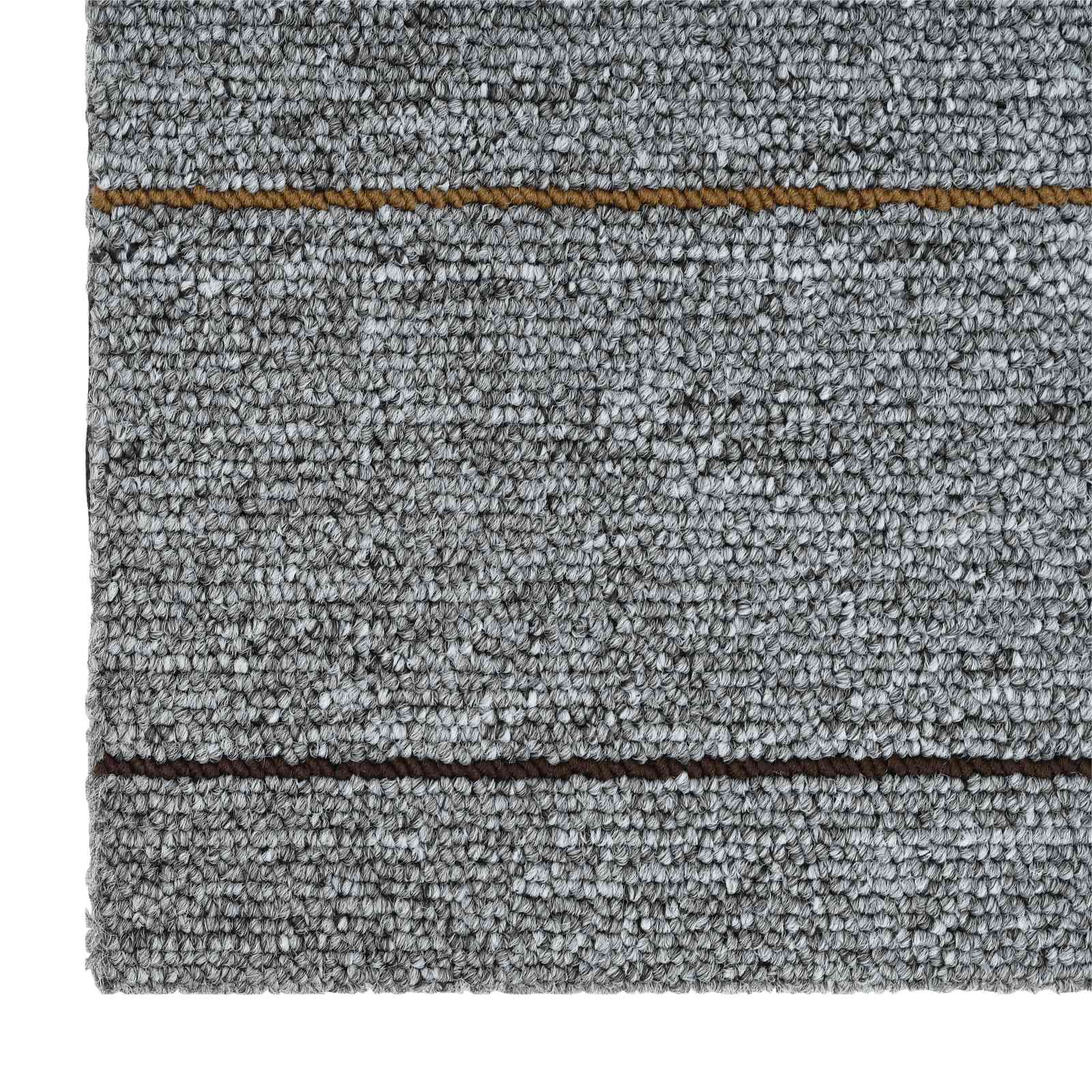 Πλακάκι Χαλιού Ανοιχτό γκρι με ρίγες 50 x 50 cm 20 pcs - Pakobazaar