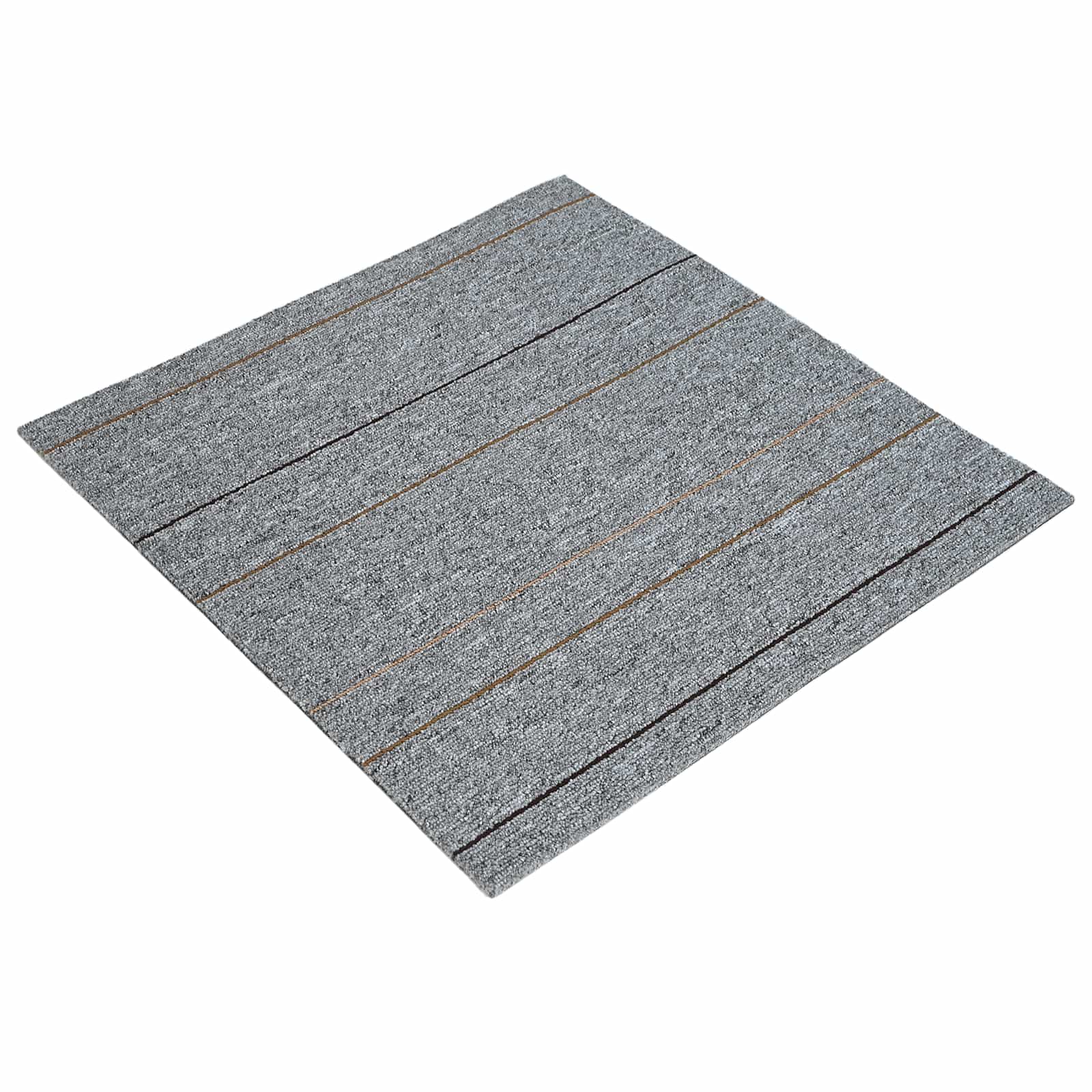 Πλακάκι Χαλιού Ανοιχτό γκρι με ρίγες 50 x 50 cm 20 pcs - Pakobazaar