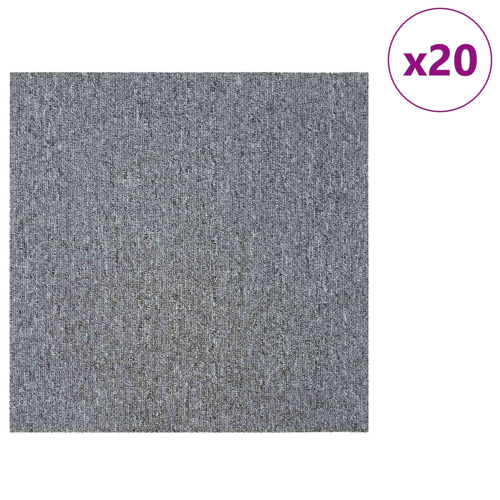 Πλακάκι Χαλιού Ανοιχτό γκρι 50 x 50 cm 20 pcs - Pakobazaar