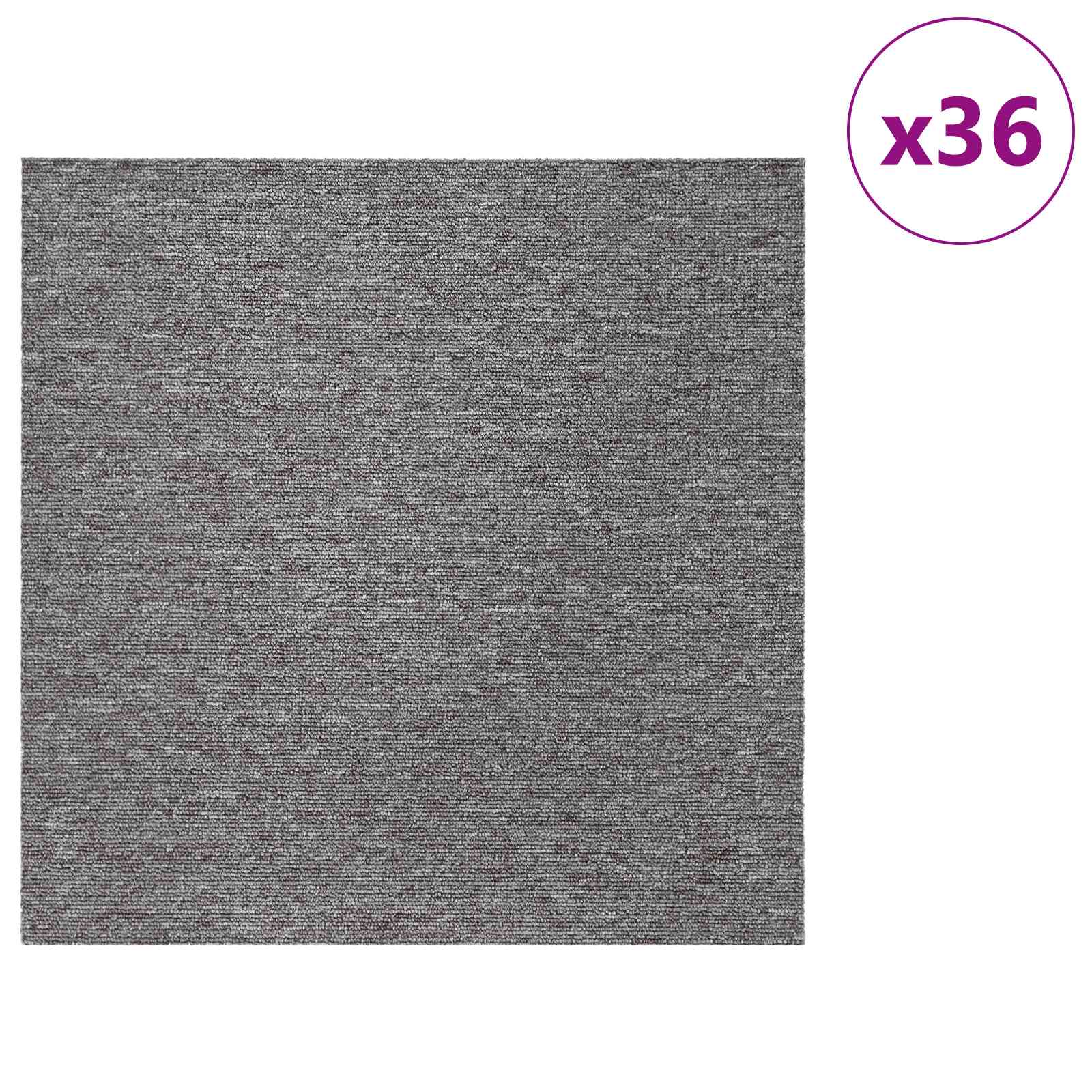 Πλακάκι Χαλιού Καφέ 50 x 50 cm 36 pcs Πολυπροπυλένιο και Πίσσα - Pakobazaar