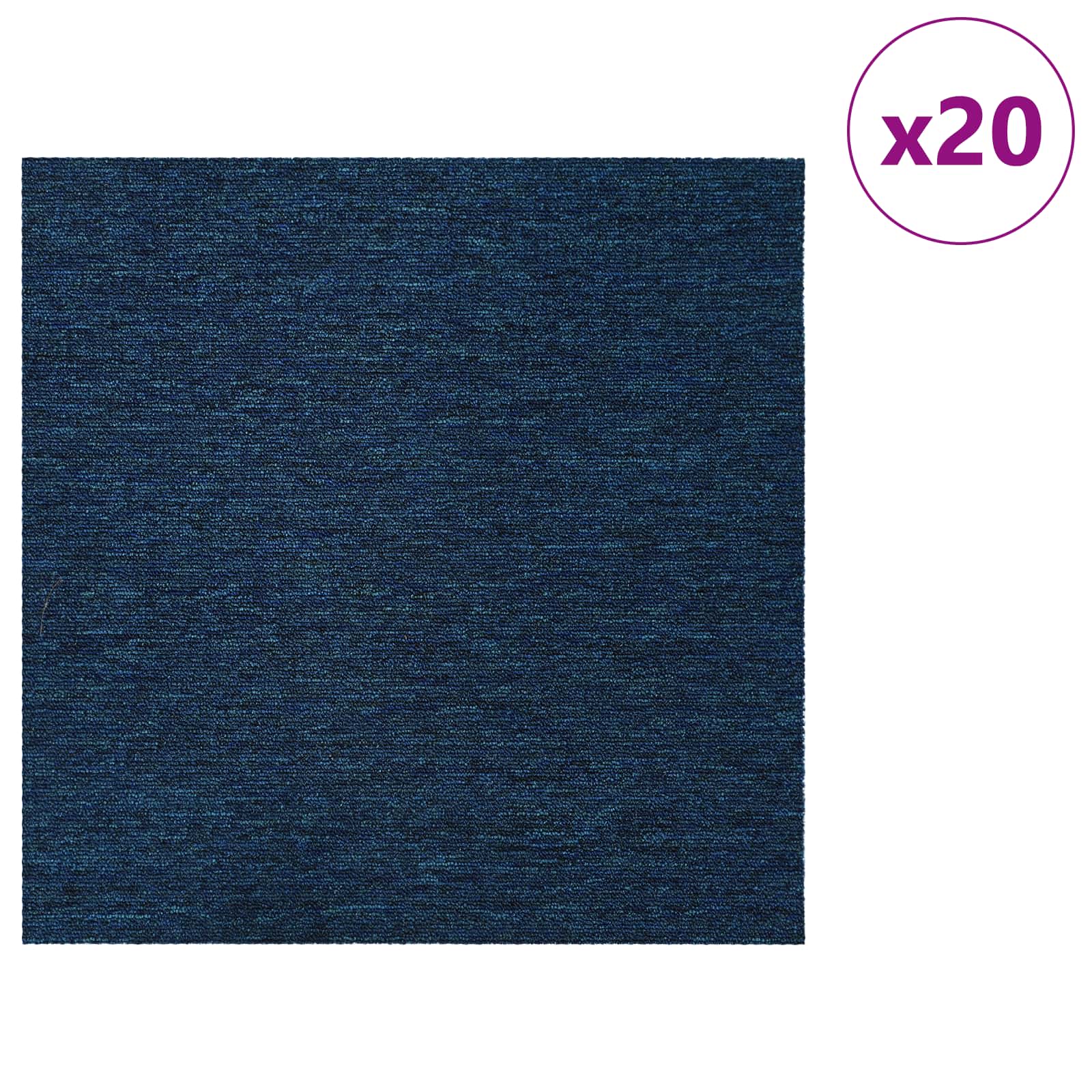 Πλακάκι Χαλιού Μπλε 50 x 50 cm 20 pcs Πολυπροπυλένιο και Πίσσα - Pakobazaar