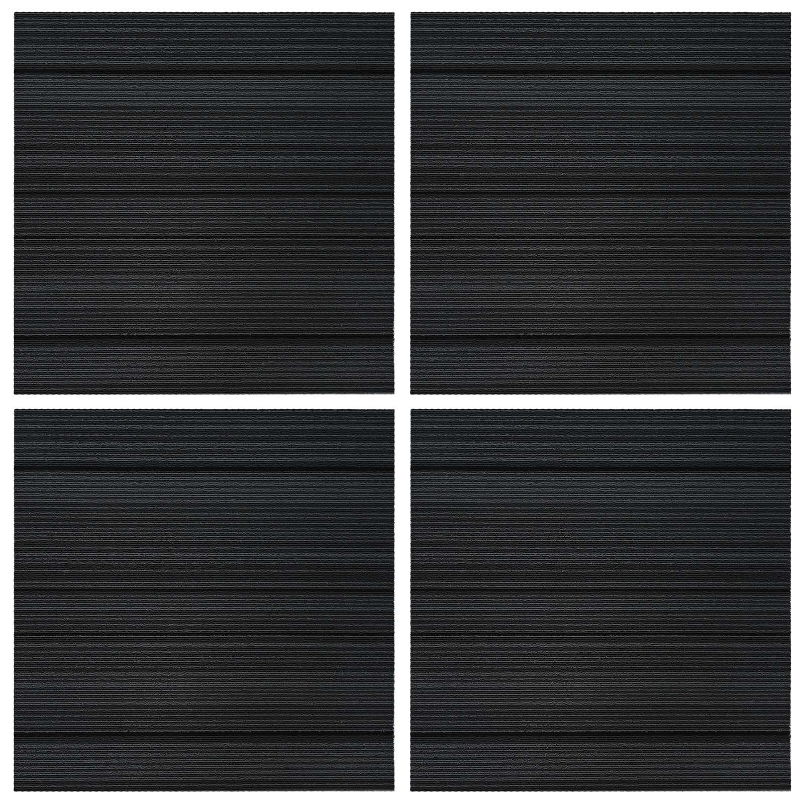 Πλακάκι Χαλιού Ριγέ Ανοιχτό Γκρι 50 x 50 cm 4 pcs - Pakobazaar