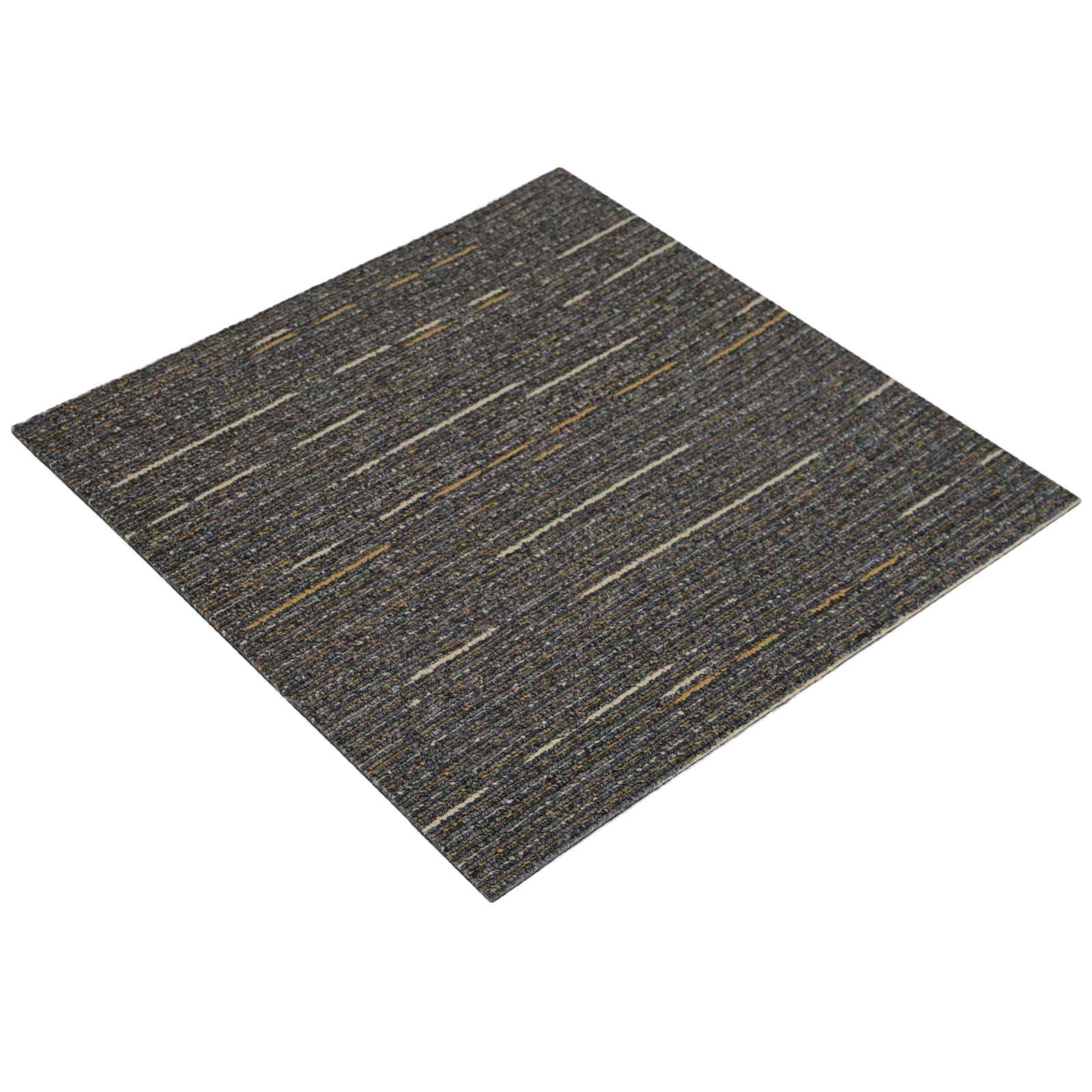 Πλακάκι Χαλιού Ριγέ ανοιχτό καφέ 50 x 50 cm 4 pcs - Pakobazaar