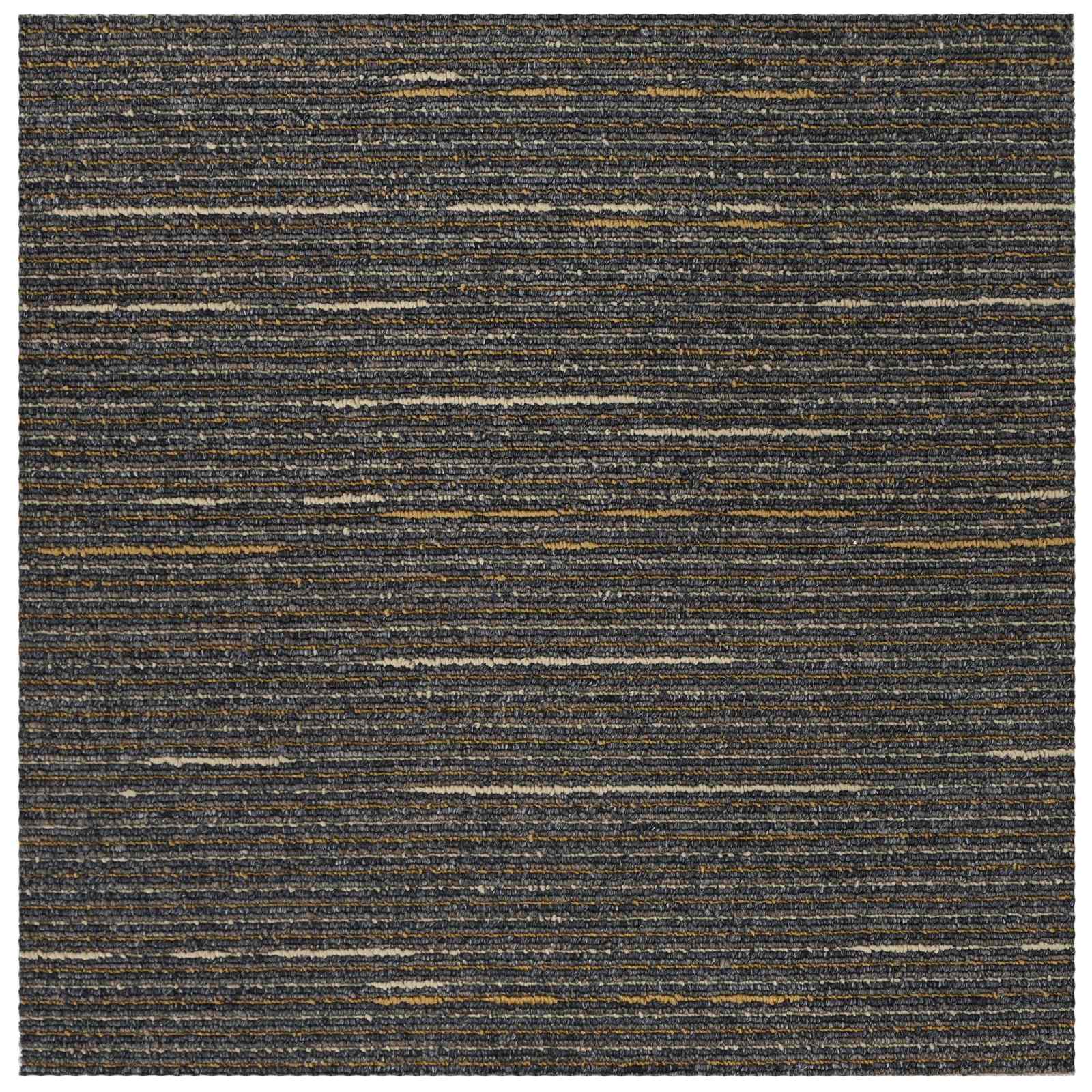 Πλακάκι Χαλιού Ριγέ ανοιχτό καφέ 50 x 50 cm 4 pcs - Pakobazaar