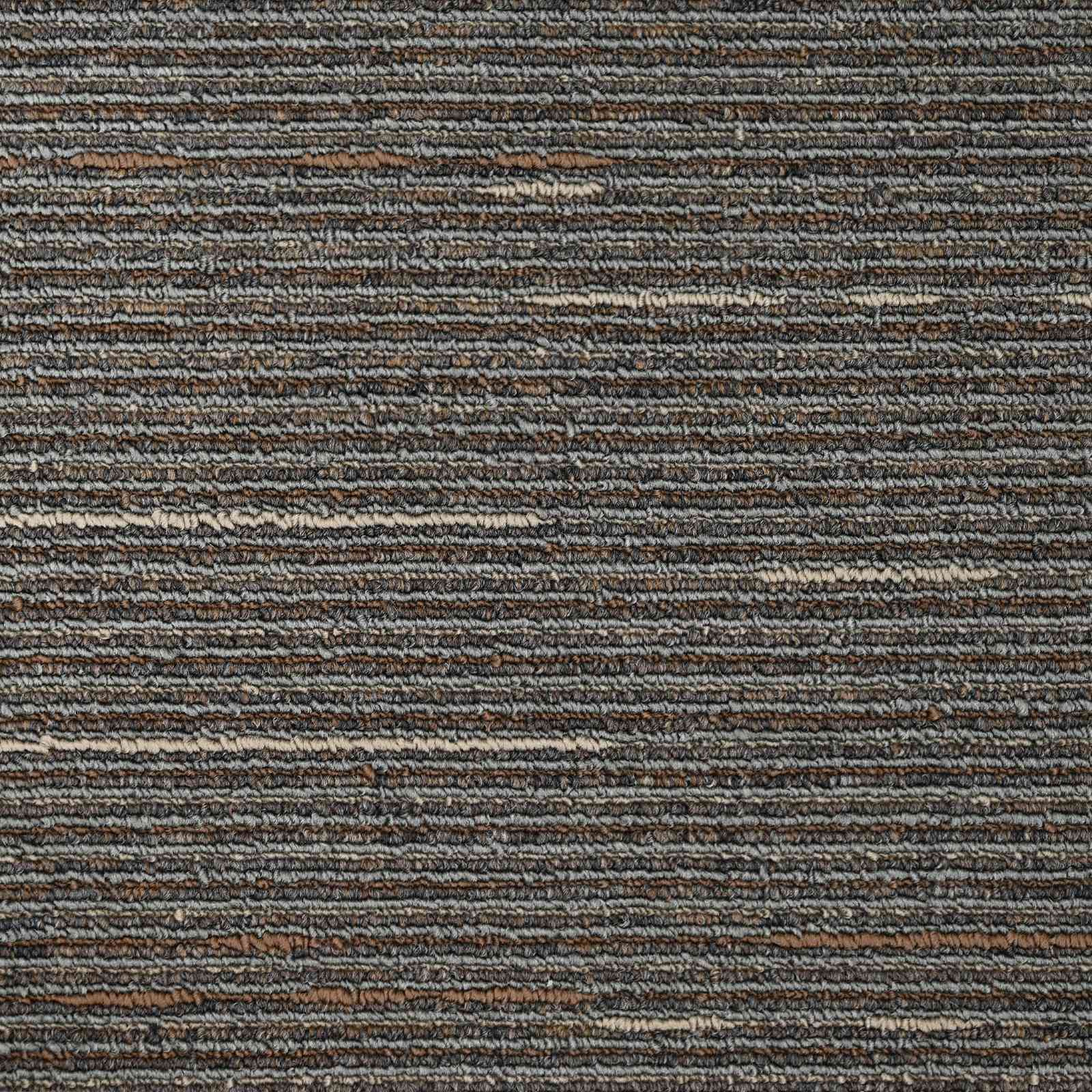 Πλακάκι Χαλιού Ριγέ Σκούρο Καφέ 50 x 50 cm 36 pcs - Pakobazaar