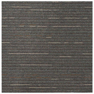 Πλακάκι Χαλιού Ριγέ Σκούρο Καφέ 50 x 50 cm 36 pcs - Pakobazaar