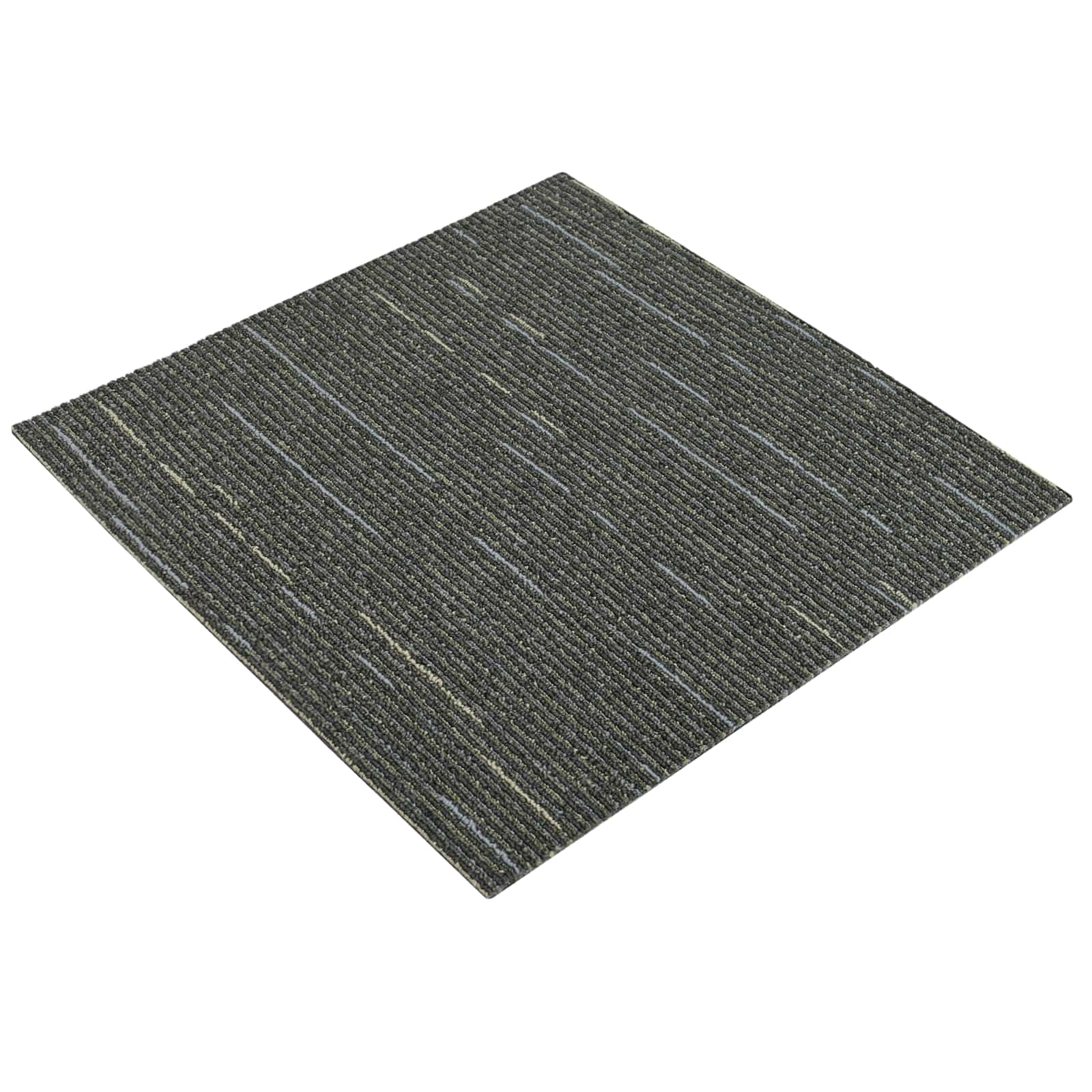 Πλακάκι Χαλιού Ριγέ Ανοιχτό Πράσινο 50 x 50 cm 36 pcs - Pakobazaar