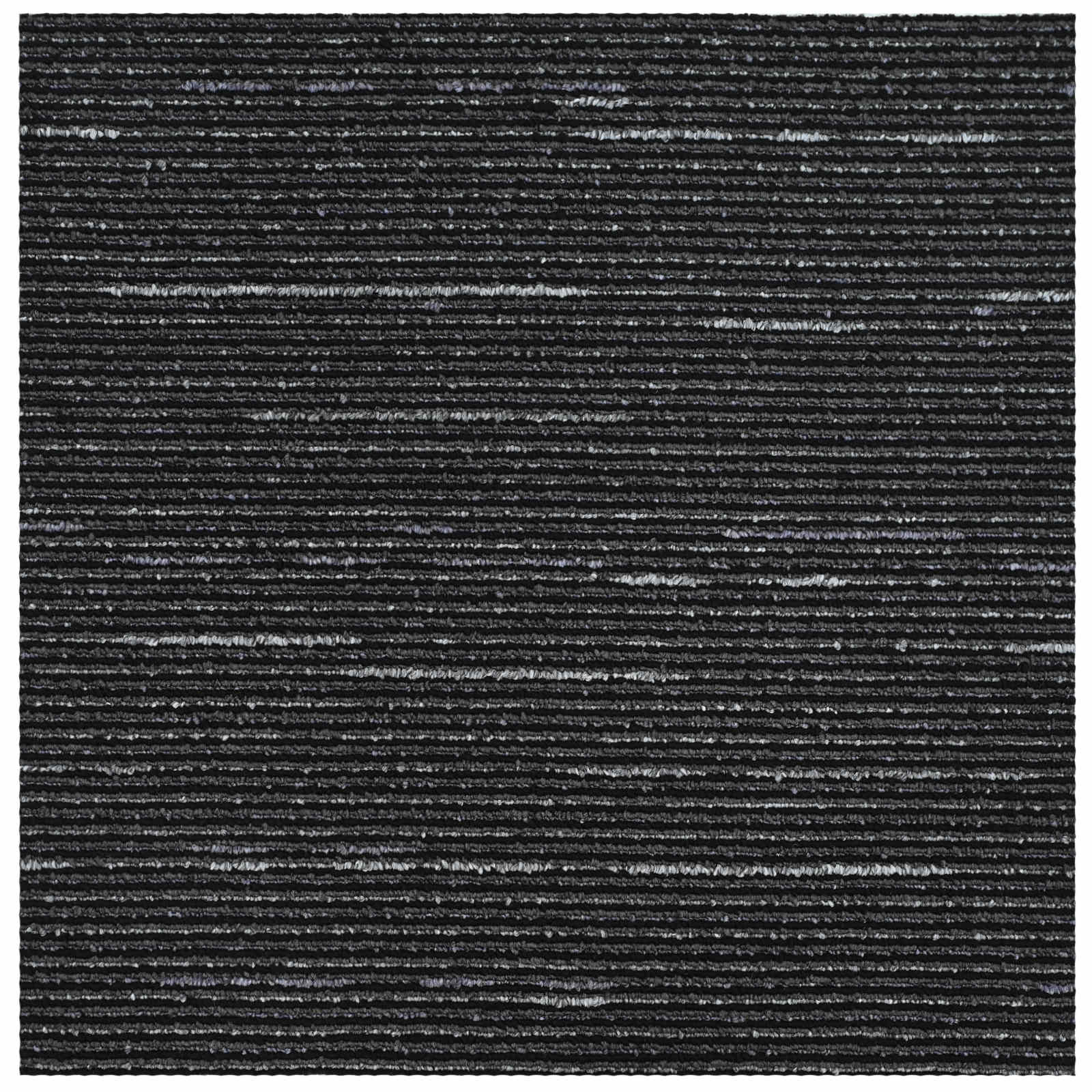 Πλακάκι Χαλιού Ριγέ Μαύρο 50 x 50 cm 20 pcs - Pakobazaar