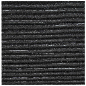 Πλακάκι Χαλιού Ριγέ Μαύρο 50 x 50 cm 20 pcs - Pakobazaar