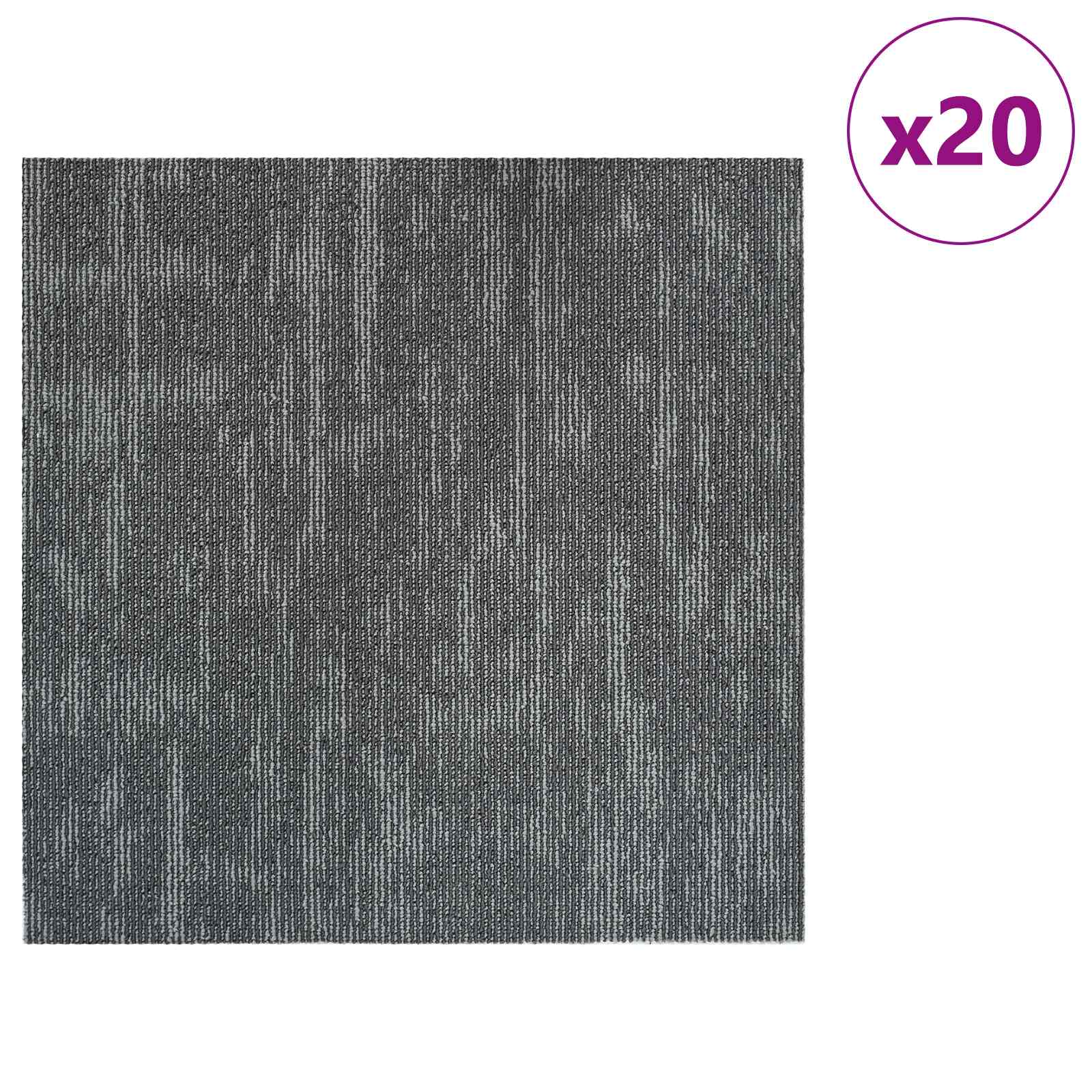 Πλακάκι Χαλιού Γκρι Σκυροδέματος 50 x 50 cm 20 pcs - Pakobazaar