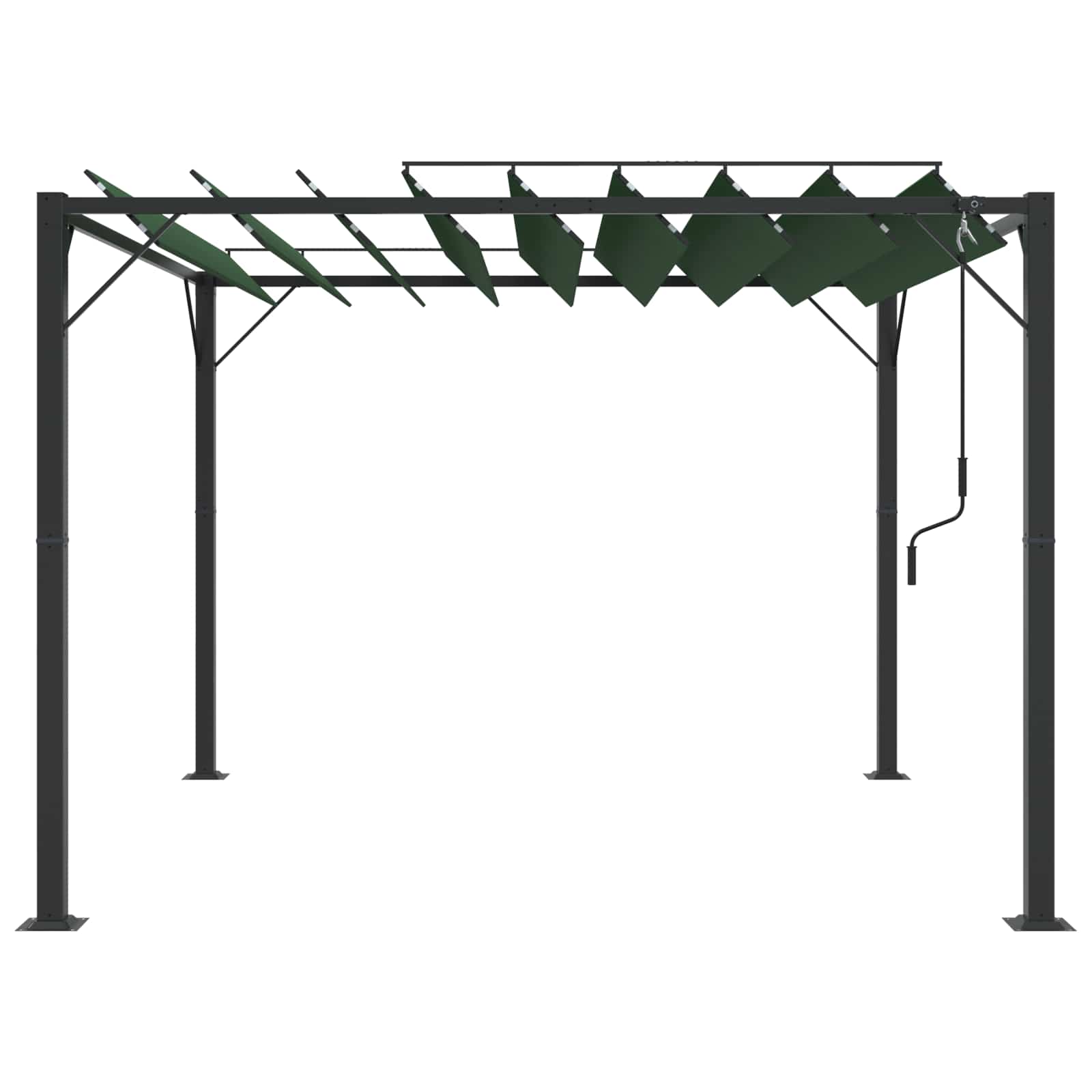 Γκαζebo με λουόμενη στέγη Πράσινο 3 x 3 x 2,14 μ - Pakobazaar