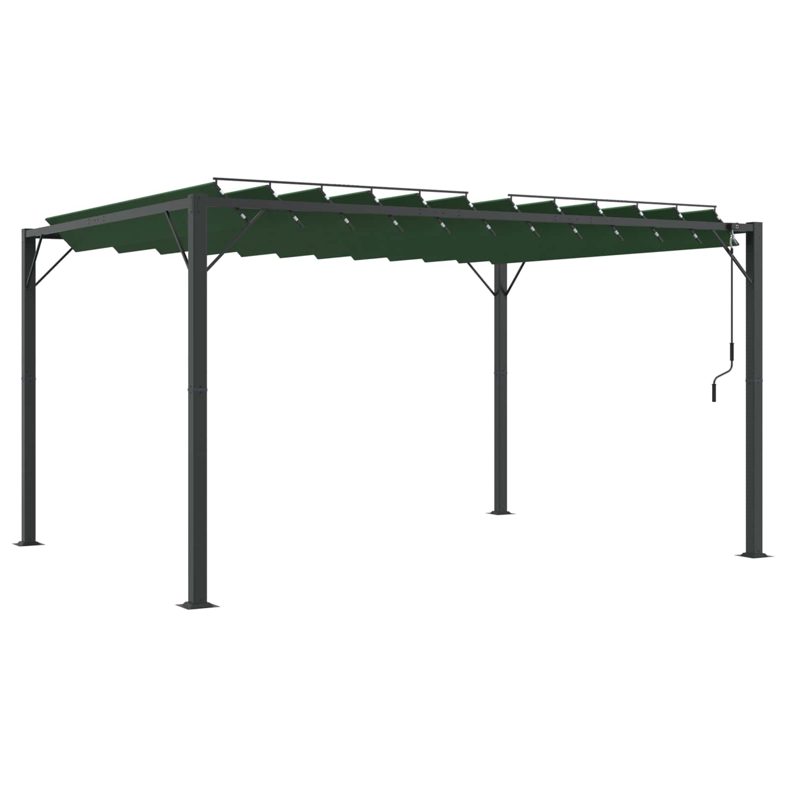 Γκαζebo με λουόμενη στέγη Πράσινο 3 x 4 x 2,14 μ - Pakobazaar