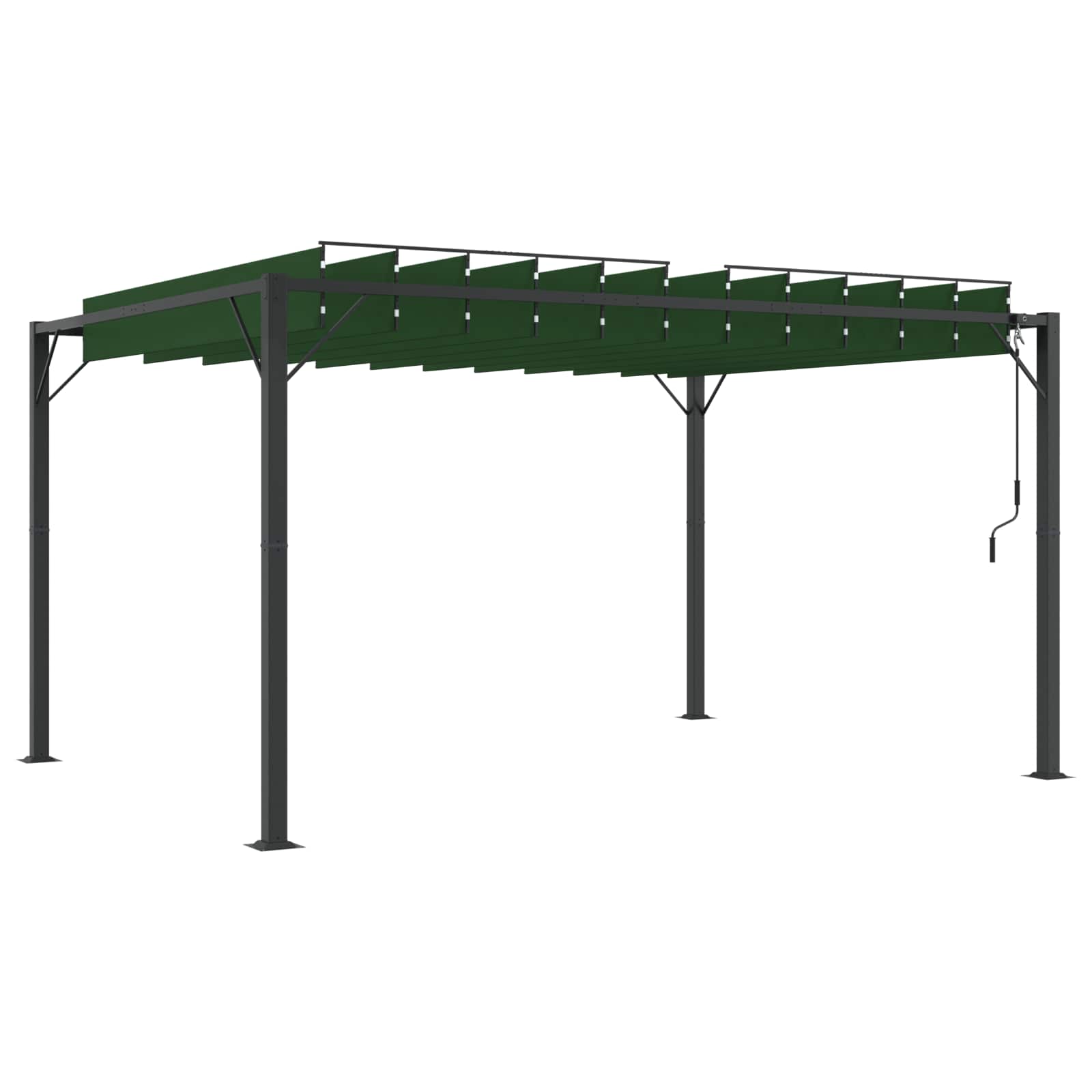 Γκαζebo με λουόμενη στέγη Πράσινο 3 x 4 x 2,14 μ - Pakobazaar