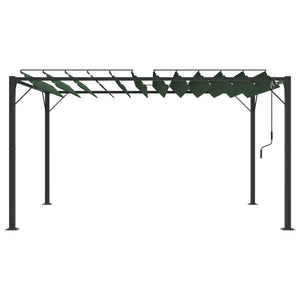 Γκαζebo με λουόμενη στέγη Πράσινο 3 x 4 x 2,14 μ - Pakobazaar