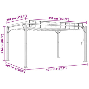 Γκαζebo με λουόμενη στέγη Πράσινο 3 x 4 x 2,14 μ - Pakobazaar