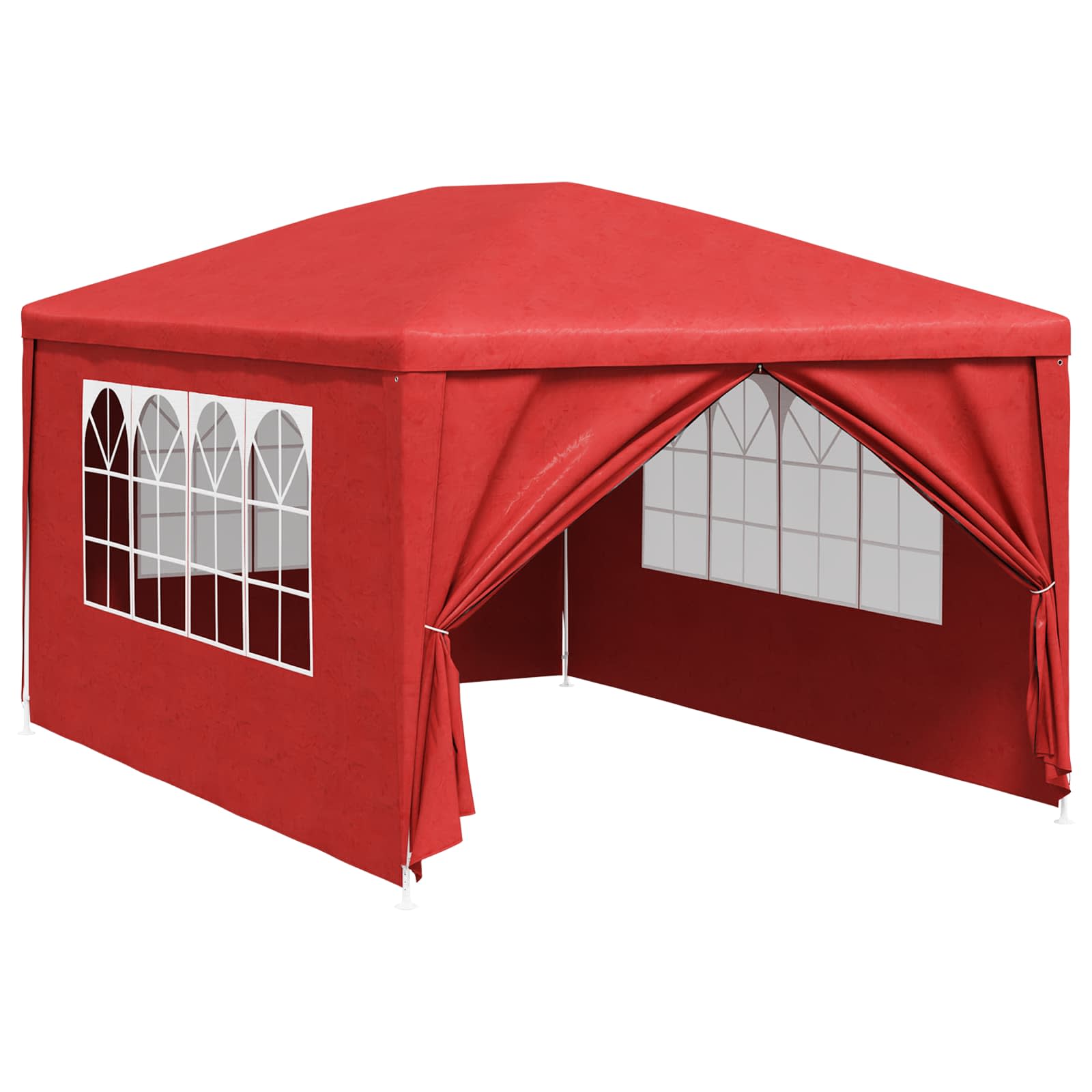 Περίπτερο με τοίχο Κόκκινο 400 x 300 x 255 εκ - Pakobazaar