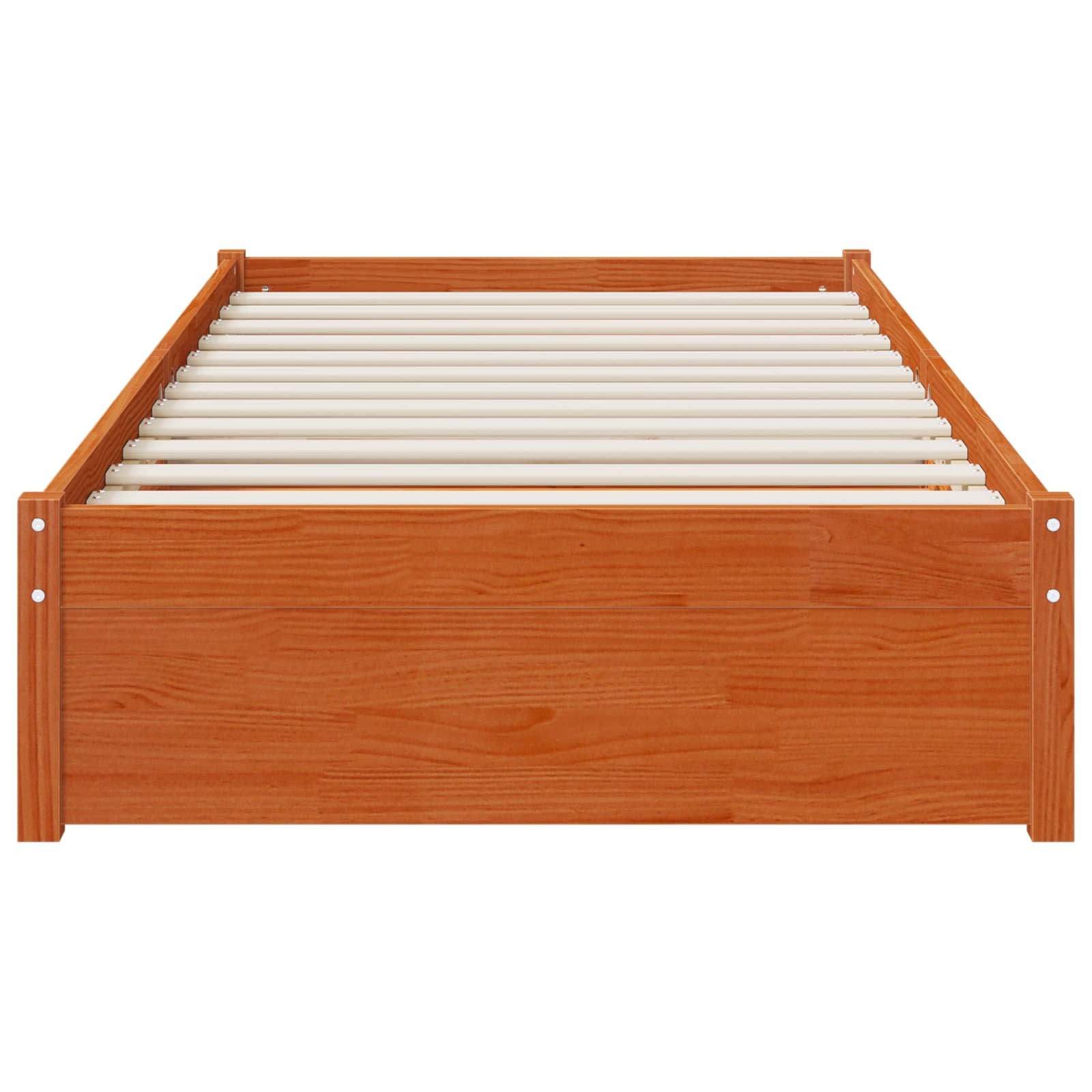 Σκελετός Κρεβατιού με συρτάρι 3 pcs Κερωτό καφέ Ξύλο Πεύκου