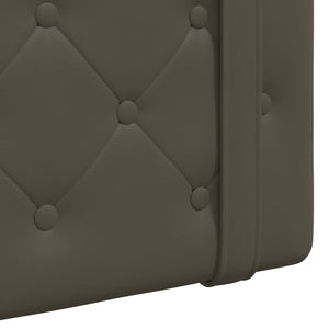 Κεφαλάρι κρεβατιού κρεμαστό Με φωτισμό LED Γκρι Τεχνητό Δέρμα - Pakobazaar