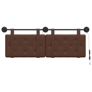 Κεφαλάρι κρεβατιού κρεμαστό Με φωτισμό LED Καφέ Τεχνητό Δέρμα - Pakobazaar