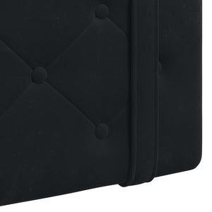 Κεφαλάρι κρεβατιού κρεμαστό Με φωτισμό LED Μαύρο Βελούδο - Pakobazaar