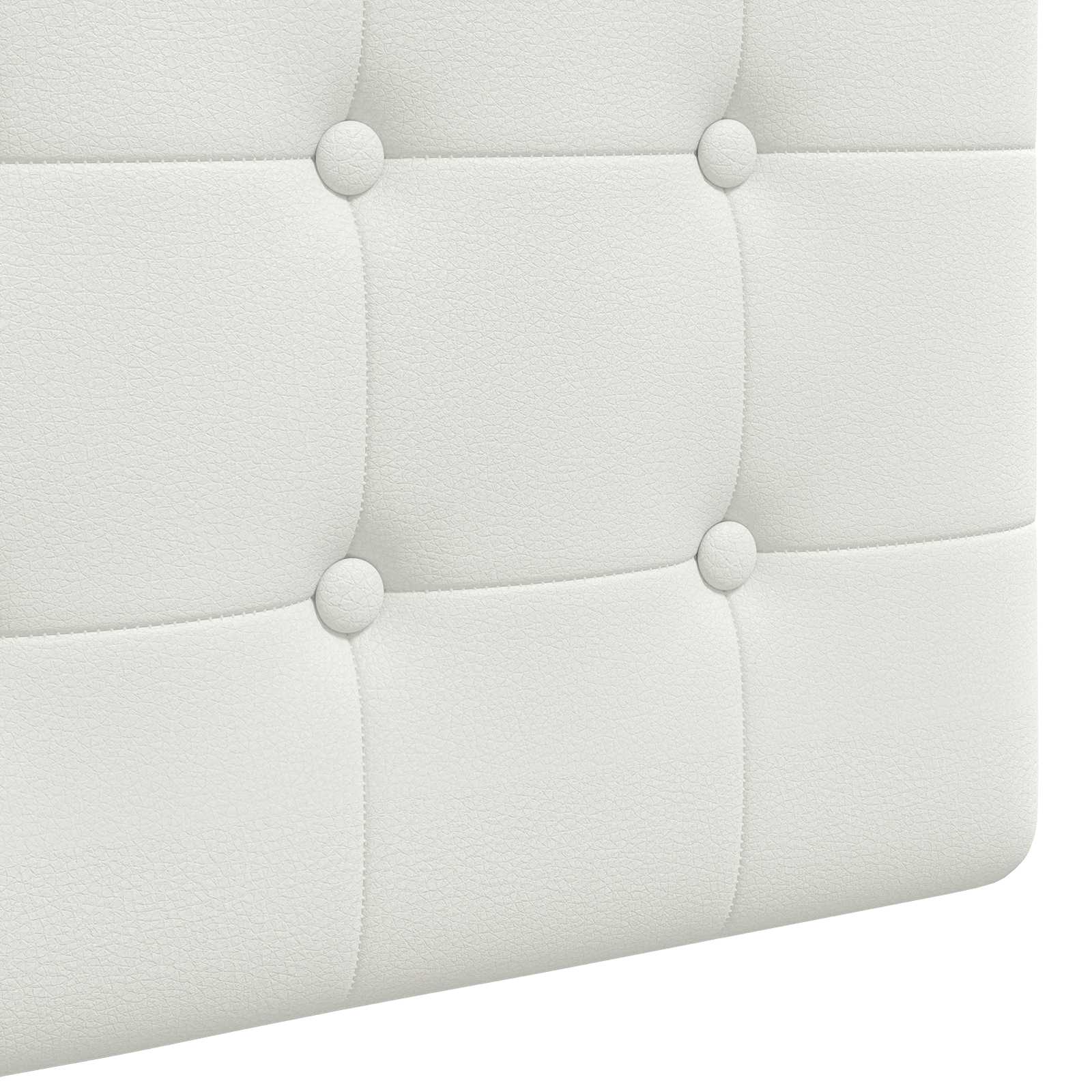 Κεφαλάρι κρεβατιού κρεμαστό Με φωτισμό LED Λευκό Τεχνητό Δέρμα - Pakobazaar