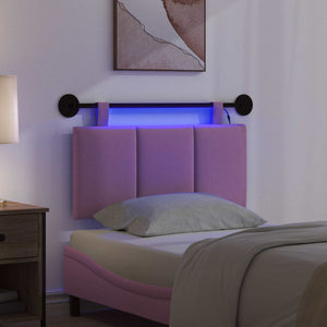 Κεφαλάρι κρεβατιού κρεμαστό Με φωτισμό LED Ροζ Ύφασμα - Pakobazaar