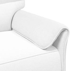 Σετ Καναπέ 2 τμχ. Λευκό Ύφασμα - Pakobazaar