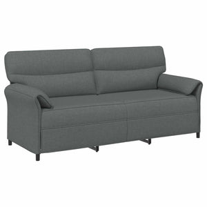 Σετ Καναπέ 2 τμχ. Σκούρο Γκρι Ύφασμα - Pakobazaar